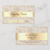 Elegant, Gold, marmer, Confetti Loyalty Kaart (Voorkant / Achterkant)