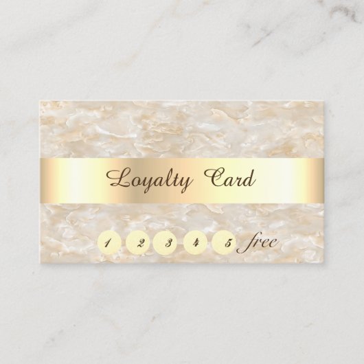 Elegant, Gold, marmer, Confetti Loyalty Kaart (Voorkant)
