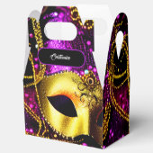 Elegant Gold Mask Gable Bedankdoosjes (Geopend)