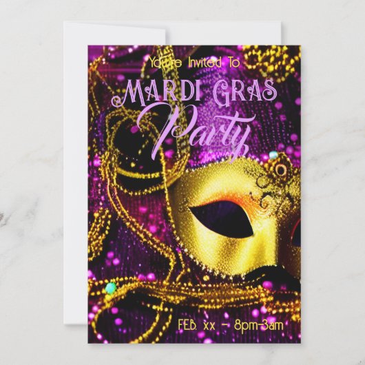 Elegant Gold Mask Kaart (Voorkant)