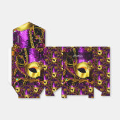 Elegant Gold Mask Tent Bedankdoosjes (Uitgevouwen)