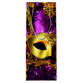 Elegant Gold Mask Wijn Cadeautas (Achterkant)