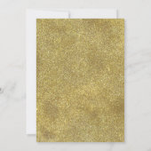 Elegant Gold Masquerade Masker Quinceanera Kaart (Achterkant)