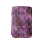 Elegant Gold Mermaid Pattern Paars Metallic Shiny Badmat (Voorkant Verticaal)