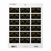 Elegant  Gold Merry-Adresetiketten voor kerstmis Etiket (Full Sheet)
