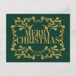 Elegant  Gold Merry-Briefkaart voor kerstmis Feestdagenkaart