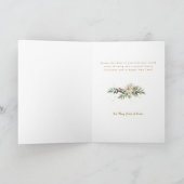 Elegant Gold Merry Christmas Botanical 3-Photo Feestdagen Kaart (Binnen)