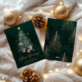 Elegant Gold Merry Christmas  Feestdagenkaart