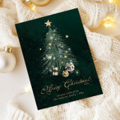 Elegant Gold Merry Christmas  Feestdagenkaart