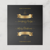 Elegant Gold Merry Christmas Personalized  Plaatskaartje (Buitenkant ongevouwen)