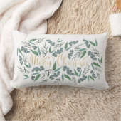 Elegant Gold Merry kerst Eucalyptus White Kussen (Deken)