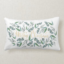 Elegant Gold Merry kerst Eucalyptus White