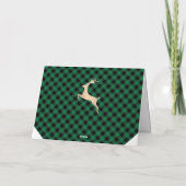 Elegant Gold Merry-kerst, zwart en groen gekleed Kaart (Achterkant)