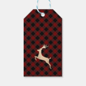 Elegant Gold Merry-kerst zwart-wit, Red Pset Cadeaulabel (Achterkant)