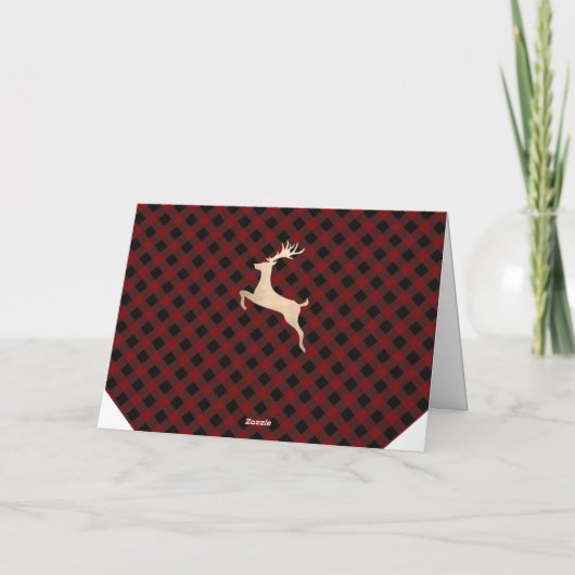 Elegant Gold Merry-kerst zwart-wit, Red Pset Kaart (Achterkant)