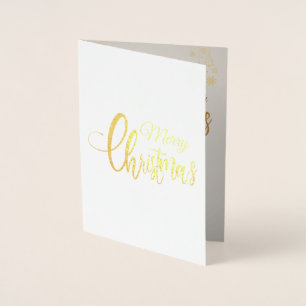 Elegant Gold Merry - kerstboom - Aangepaste foto F Folie Kaarten