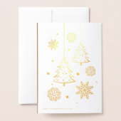 Elegant Gold Merry - kerstboom - Aangepaste foto F Folie Kaarten (Met envelop)