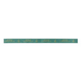 Elegant gold Merry kerstboom Satin Ribbon Satijnen Lint (Voorkant)