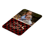 Elegant Gold Merry-kerstcadeau - Aangepaste foto Magneet (Linkerzijde)