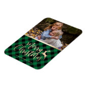 Elegant Gold Merry-kerstcadeau - Aangepaste foto Magneet (Linkerzijde)