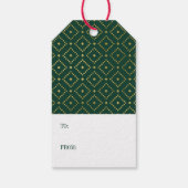 Elegant  Gold Merry kerstcadeau Label Cadeaulabel (Achterkant)