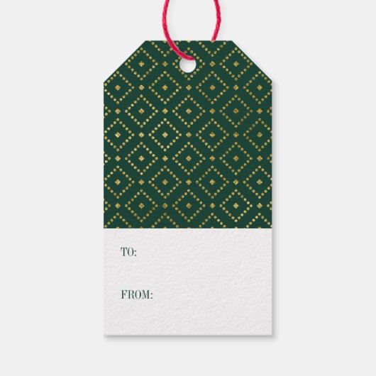 Elegant  Gold Merry kerstcadeau Label Cadeaulabel (Achterkant)