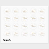 Elegant Gold Merry-kerstcadeaunaam Ronde Sticker (Vel)
