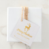 Elegant Gold Merry-kerstfamilie, Bedankjes Labels (Met doos)