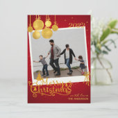 Elegant Gold Merry-kerstfeestkaart Kaart (Staand voorkant)