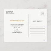 Elegant Gold Merry kerstfoto Briefkaart (Achterkant)
