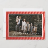 Elegant Gold Merry-kerstfoto Feestdagenkaart (Voorkant)