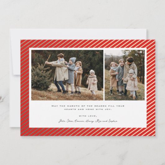 Elegant Gold Merry-kerstfoto Feestdagenkaart (Achterkant)