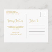 Elegant Gold Merry-kerstfoto Feestdagenkaart (Achterkant)