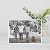 Elegant Gold Merry-kerstfotokaart Feestdagenkaart (Staand voorkant)