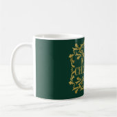 Elegant  Gold Merry kerstkoffie Mok (Links)