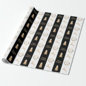 Elegant Gold Merry-kerstmonogram   Cadeaupapier (Uitgerold)