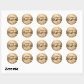 Elegant Gold Merry-kerstsnowflake-patroon Ronde Sticker (Vel)
