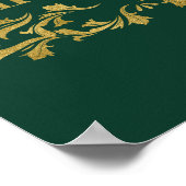 Elegant Gold Merry Poster Sign. (Hoek)