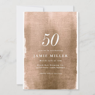 Elegant Gold Metallic Adult Birthday Uitnodiging