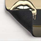 Elegant Gold Metallic Driving Lips Diamonds Muismat (Hoek)