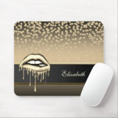 Elegant Gold Metallic Driving Lips Diamonds Muismat (Met muis)