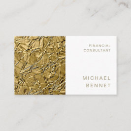 Elegant Gold Metallic Finance Consultant Visitekaartje