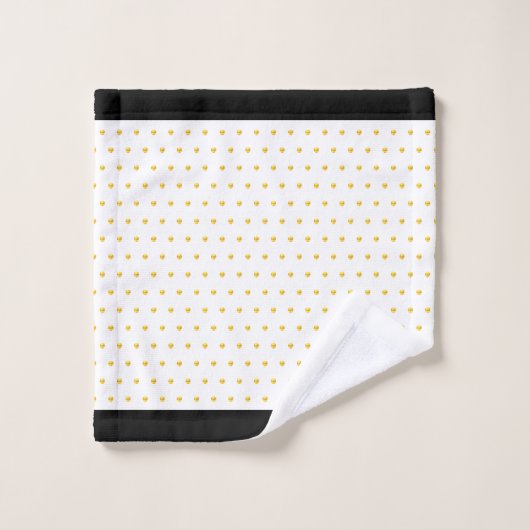 Elegant Gold Metallic look Polka Dots Bad Handdoek (Wasdoekje)