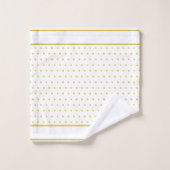 Elegant Gold Metallic look Polka Dots Bad Handdoek (Wasdoekje)
