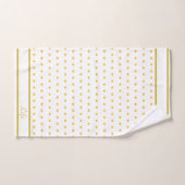 Elegant Gold Metallic look Polka Dots Bad Handdoek (Handdoek)