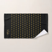 Elegant Gold Metallic look Polka Dots Bad Handdoek (Handdoek)