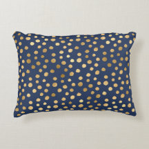 Elegant Gold Metallic Navy Blue Cheetah Pattern