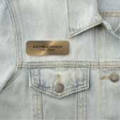 Elegant Gold Metallic Professional Business Naamplaatje (In situ)