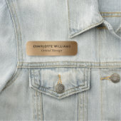 Elegant Gold Metallic Style Business Employee Naamplaatje (In situ)