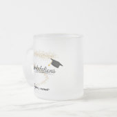 Elegant Gold Minimal Afstuderen School pet naam Matglas Koffiemok (Voorkant links)